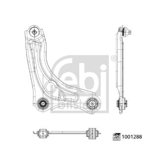 Bras de liaison, suspension de roue avant droit FEBI BILSTEIN [1001288]