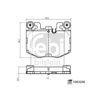 Jeu de 4 plaquettes de frein avant FEBI BILSTEIN 1003200 pour BMW i4 i4 xDrive40 - 401cv
