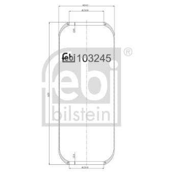 Soufflet à air, suspension pneumatique FEBI BILSTEIN OEM 0042550973