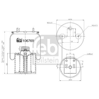 Soufflet à air, suspension pneumatique FEBI BILSTEIN OEM 0542943290 Soufflet à air, suspension pneumatique FEBI BILSTEIN OEM 0542943290