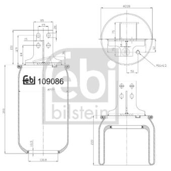 Soufflet à air, suspension pneumatique FEBI BILSTEIN OEM 042559768