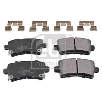 Jeu de 4 plaquettes de frein arrière FEBI BILSTEIN 116147 pour TOYOTA YARIS 2.0 TTiD XWD - 190cv