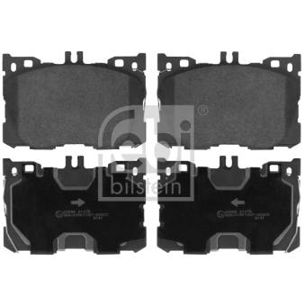 Jeu de 4 plaquettes de frein avant FEBI BILSTEIN 116428 pour BENTLEY ARNAGE E 400 d - 340cv