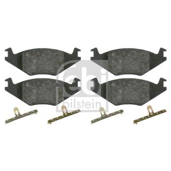 Jeu de 4 plaquettes de frein avant FEBI BILSTEIN 16011 pour VOLKSWAGEN POLO 1.3 CAT - 55cv