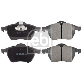 Jeu de 4 plaquettes de frein avant FEBI BILSTEIN 16107 pour OPEL VECTRA 1.6 i - 75cv