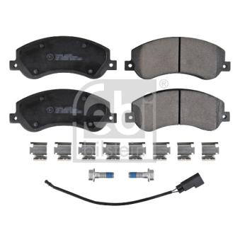 Jeu de 4 plaquettes de frein avant FEBI BILSTEIN 16637 pour MITSUBISHI MIRAGE 2.4 TDCi - 140cv