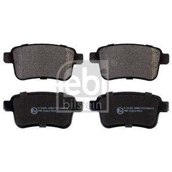 Jeu de 4 plaquettes de frein arrière FEBI BILSTEIN 16897 pour CITROEN SM 111 CDI - 110cv