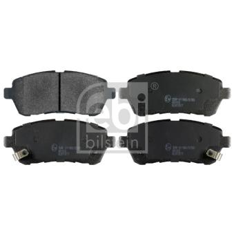 Jeu de 4 plaquettes de frein avant FEBI BILSTEIN 170652 pour FIAT DOBLO 1.2 4x4 - 90cv