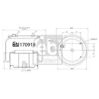 Ressort pneumatique, suspension pneumatique FEBI BILSTEIN OEM 1794423 Ressort pneumatique, suspension pneumatique FEBI BILSTEIN OEM 1794423