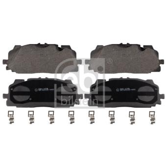 Jeu de 4 plaquettes de frein avant FEBI BILSTEIN 171413 pour AUDI Q7 3.0 TDI quattro - 211cv