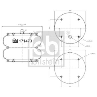 Ressort pneumatique, suspension pneumatique FEBI BILSTEIN OEM 1698435