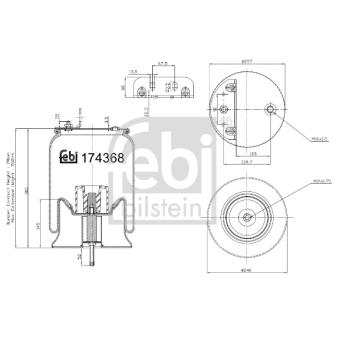 Ressort pneumatique, suspension pneumatique FEBI BILSTEIN OEM 00042561102