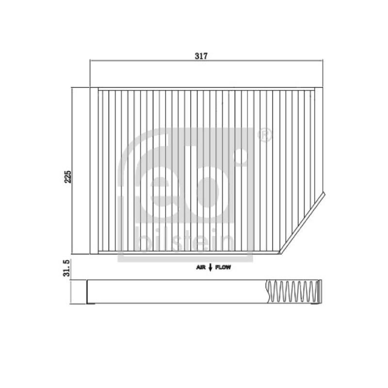 Filtre, air de l'habitacle FEBI BILSTEIN 174437 - Visuel 2