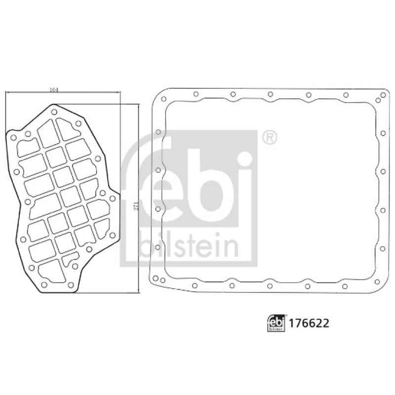 Kit de filtre hydraulique, boîte automatique FEBI BILSTEIN 176622 - Visuel 1
