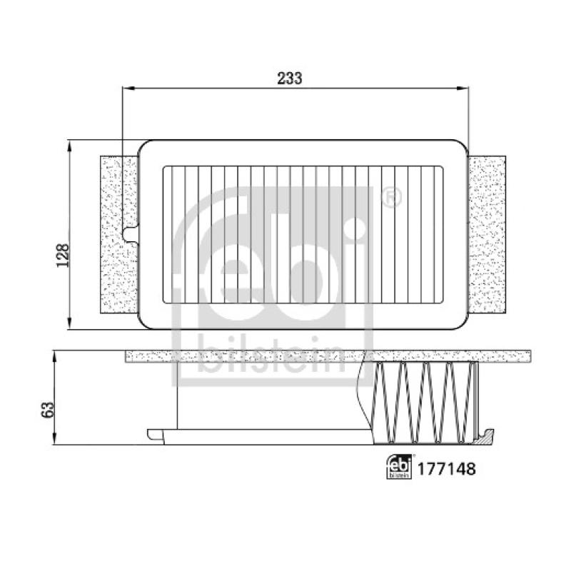 Filtre à air FEBI BILSTEIN 177148 - Visuel 2