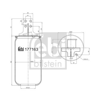 Ressort pneumatique, suspension pneumatique arrière gauche FEBI BILSTEIN OEM 042559767