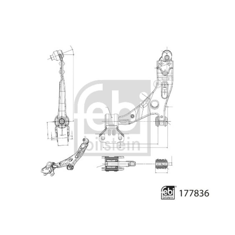 Triangle ou bras de suspension (train avant) FEBI BILSTEIN 177836 - Visuel 1