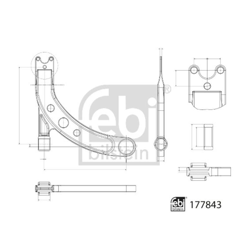 Triangle ou bras de suspension (train avant) FEBI BILSTEIN 177843 - Visuel 1