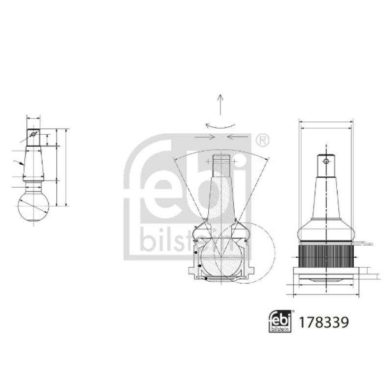 Rotule de suspension FEBI BILSTEIN 178339 - Visuel 1