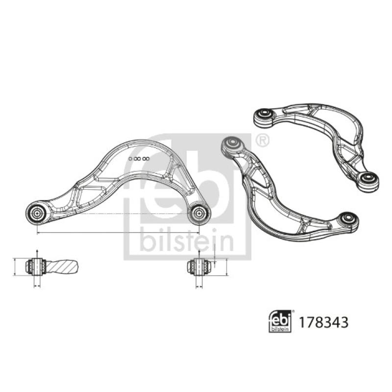Triangle ou bras de suspension (train arrière) FEBI BILSTEIN 178343 - Visuel 2