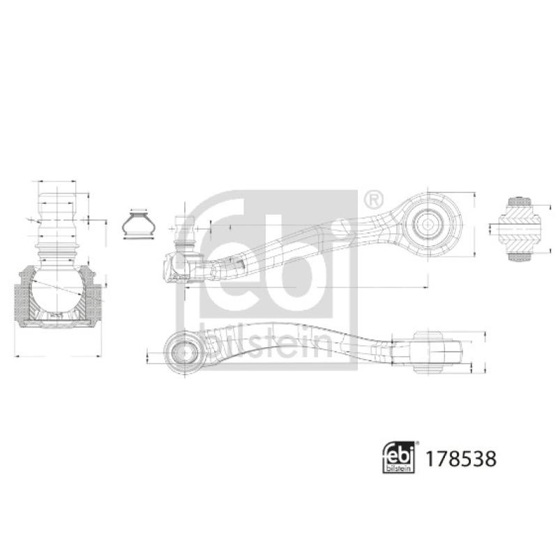Triangle ou bras de suspension (train avant) FEBI BILSTEIN 178538 - Visuel 1