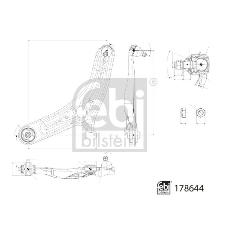 Triangle ou bras de suspension (train avant) FEBI BILSTEIN 178644 - Visuel 1