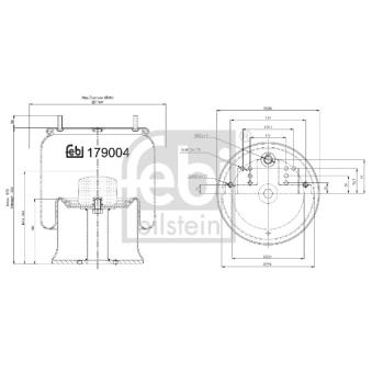 Ressort pneumatique, suspension pneumatique FEBI BILSTEIN [179004]