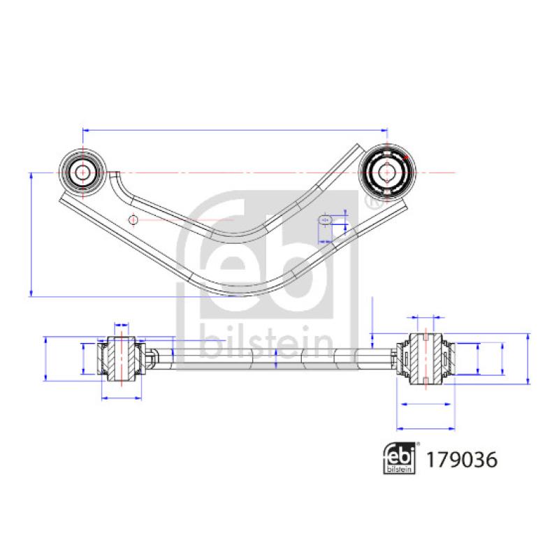 Triangle ou bras de suspension (train arrière) FEBI BILSTEIN 179036 - Visuel 1