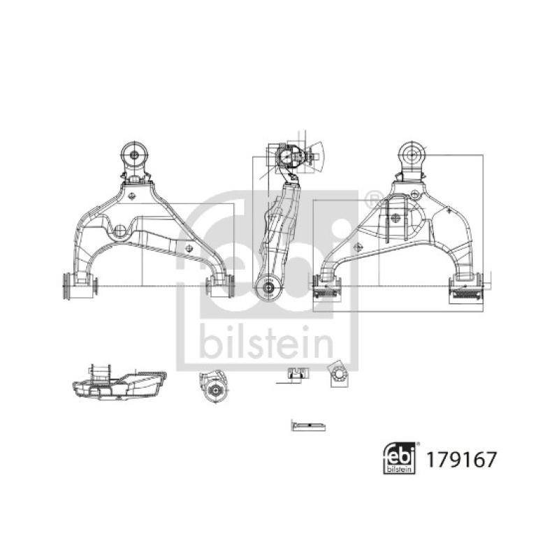 Triangle ou bras de suspension (train avant) FEBI BILSTEIN 179167 - Visuel 2