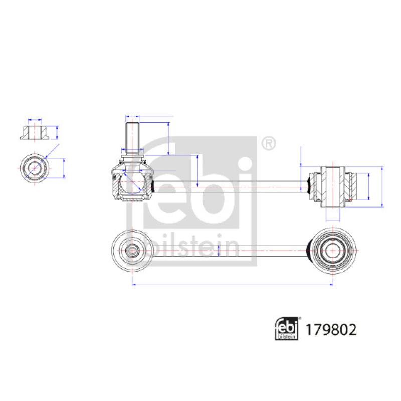 Entretoise/tige, stabilisateur FEBI BILSTEIN 179802 - Visuel 1