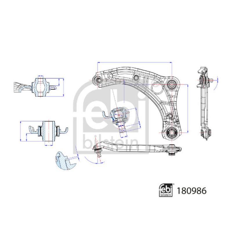 Triangle ou bras de suspension (train avant) FEBI BILSTEIN 180986 - Visuel 1