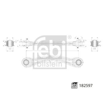Bras de liaison, suspension de roue arrière droit FEBI BILSTEIN OEM A1723500206