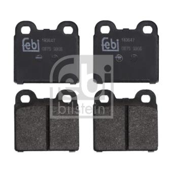 Jeu de 4 plaquettes de frein avant FEBI BILSTEIN 183647 pour VOLKSWAGEN KARMANN GHIA 1600 - 50cv
