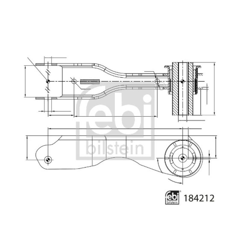 Bras de liaison, suspension de roue arrière gauche FEBI BILSTEIN 184212 - Visuel 2