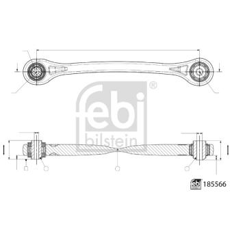 Triangle ou bras de suspension (train arrière) FEBI BILSTEIN 185566 pour AUDI E-TRON S quattro - 503cv