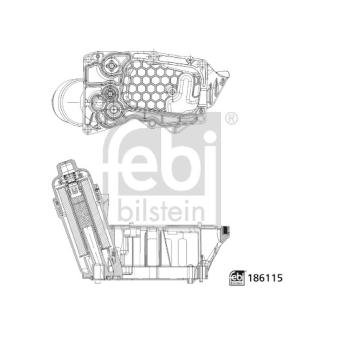 Boîtier, filtre à huile FEBI BILSTEIN OEM 11428507697 Boîtier, filtre à huile FEBI BILSTEIN OEM 11428507697