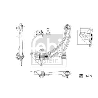 Triangle ou bras de suspension (train avant) FEBI BILSTEIN OEM 51360TF0030