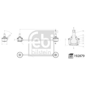 Entretoise/tige, stabilisateur arrière FEBI BILSTEIN OEM 555303U900