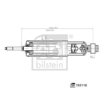 Jeu de 2 amortisseurs avant FEBI BILSTEIN OEM 56100MB40A