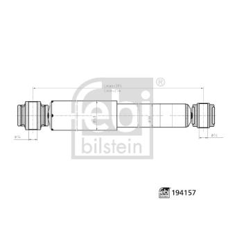 Jeu de 2 amortisseurs arrière FEBI BILSTEIN 194157
