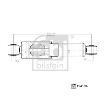 Jeu de 2 amortisseurs arrière FEBI BILSTEIN OEM 8200675683