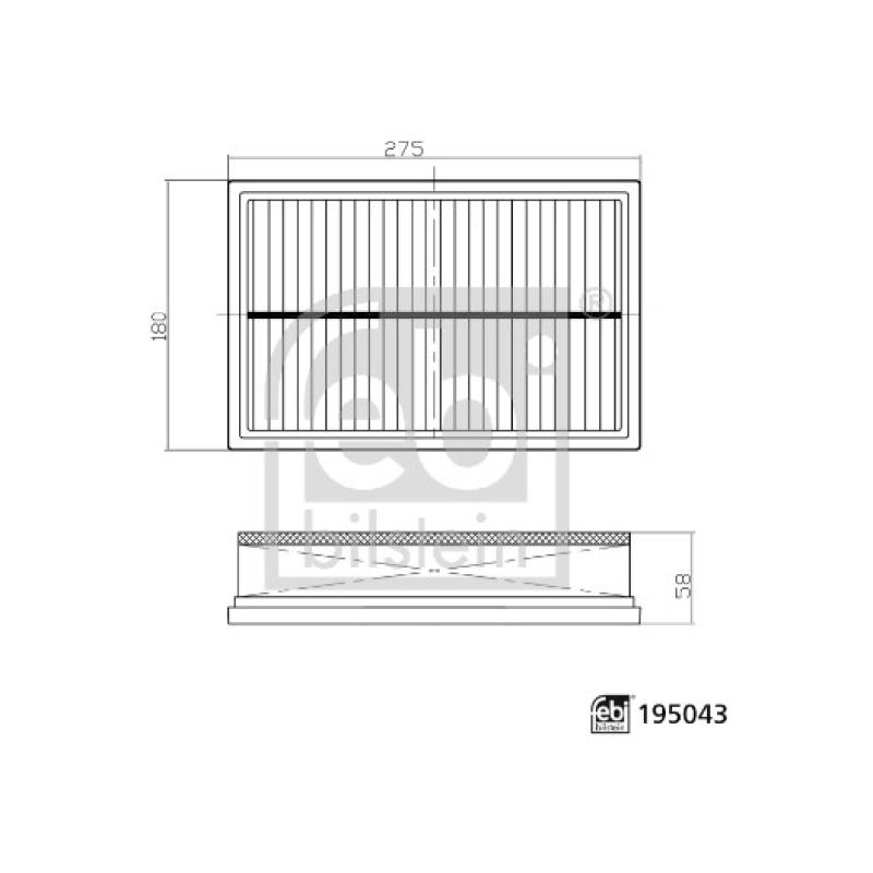 Filtre à air FEBI BILSTEIN 195043 - Visuel 2