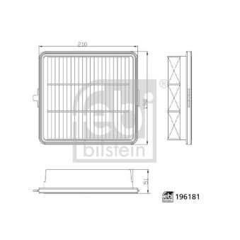 Filtre à air FEBI BILSTEIN OEM 28113BE000