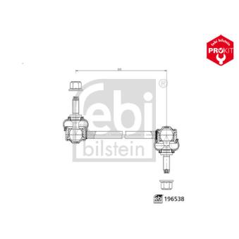 Entretoise/tige, stabilisateur avant FEBI BILSTEIN 196538