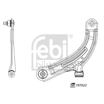 Bras de liaison, suspension de roue avant gauche FEBI BILSTEIN OEM 54501JX31A