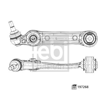Bras de liaison, suspension de roue avant gauche FEBI BILSTEIN OEM 31106861177