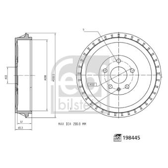 Tambour de frein FEBI BILSTEIN [198445]