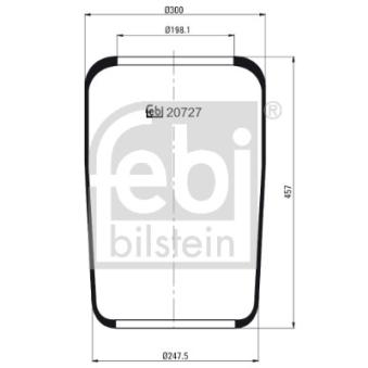 Soufflet à air, suspension pneumatique FEBI BILSTEIN OEM 0638148
