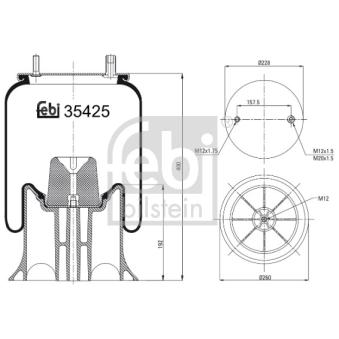 Soufflet à air, suspension pneumatique FEBI BILSTEIN 39425