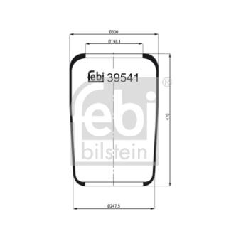 Soufflet à air, suspension pneumatique FEBI BILSTEIN 39541